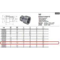 Manicotto ridotto FF 1"1/2 x 1"1/4 316 ISO4144 140112114L