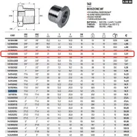 Riduzione MF 1/2" x 3/8" AISI316 ISO4144 141102308L