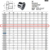 Riduzione MF 1" x 3/4" AISI316 ISO4144 141100304L