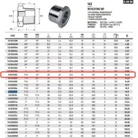 Riduzione MF 1"1/4 x 1/2" AISI316 ISO4144 141114102L