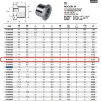 Riduzione MF 1"1/4 x 1" AISI316 ISO4144 141114100L