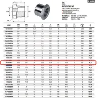 Riduzione MF 1"1/2 x 3/4" AISI316 ISO4144 141112304L