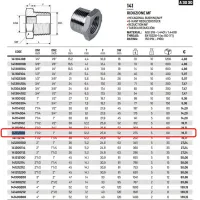 Riduzione MF 1"1/2 x 1" AISI316 ISO4144 141112100L