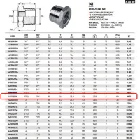 Riduzione MF 1"1/2 x 1"1/4 AISI316 ISO4144 141112114L