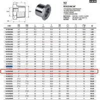 Riduzione MF 2" x 1" AISI316 ISO4144 141200100L