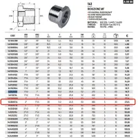 Riduzione MF 2" x 1"1/4 AISI316 ISO4144 141200114L