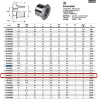 Riduzione MF 2" x 1"1/2 AISI316 ISO4144 141200112L