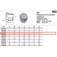 Tappo M esagonale 1/2" AISI316 ISO4144 292102316L