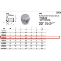 Tappo M esagonale 3/4" AISI316 ISO4144 292304316L