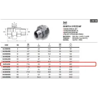 Giunto a 3 pz MF 1"1/4 AISI 316 - ISO4144 341114316L