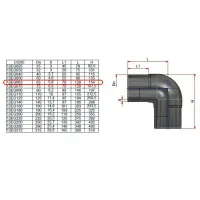 Gomito a 90° codolo lungo PE100 ø63 PN16 12EG063