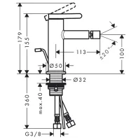 Miscelatore monocomando bidet con piletta - Finitura Bianco Opaco 48210700