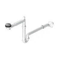 Kit salvaspazio per lavabo: piletta click clack ø63 mm con sifone autopulente SLI004-33