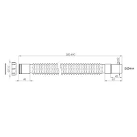 Tubo compattabile DN32 con ghiera in plastica 1"1/4 D224-M