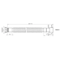 Tubo compattabile DN32/40 con ghiera in plastica 1"1/4 D223-M