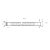 Tubo compattabile DN32/40 con ghiera in plastica 1"1/2 D226-M