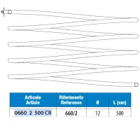 Tubo di rame cromato in rotolo - Misura ø12 mm L.500 cm 06602500CR