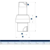 Giunto isolante dielettrico ø 1"1/2 MF PN10 per utenze gas e acqua 00000020020