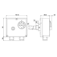 Bitermostato ad immersione inscatolato dotato di sonda ad espansione di liquido - 0°C ÷ 90°C 00000R03097