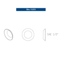 Guarnizione in rame - Pack 10x1/2" (Di 11,00 mm - De 17,0 mm) per bocchettoni 00000011372