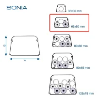 Canalina bianca per condizionatore mod. Sonia - 65x50 mm - l. 2000 mm (prezzo a metro - acquisto min. 2 metri e multipli) 00000012311