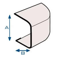 Tappo terminale compatibile con canaline EVA e SONIA 65x50 mm 00000012791