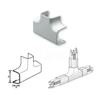 Curva a"T" 90x65 mm per canalina 9802-200