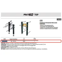 Staffa supporto di fissaggio per vaso wc sospeso, int. 180 - 230 mm 235000000