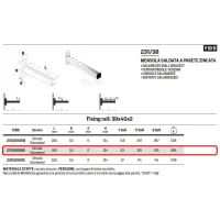 Mensola saldata a parete zincata L. 360 mm 231360000