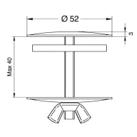 Tappo copriforo rotondo in acciaio inox lucido 18/8 9.0809.01