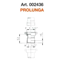 Adattatore prolunga F 1"1/2 x M 1"1/2 8.2436.01