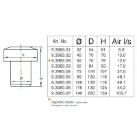 Valvola di aerazione in plastica ABS DURGO ø 50 mm 9.3983.03