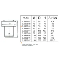 Valvola di aerazione in plastica ABS DURGO ø 90 mm 9.3983.05