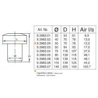 Valvole di aerazione in plastica ABS DURGO ø 110 9.3983.06