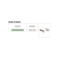 Anodo corrente impressa al titanio L.200 mm 5200000000008