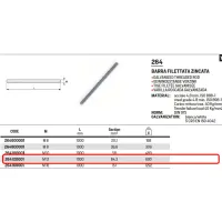 Barra filettata zincata M12 L.1000 mm 264120001