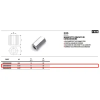 Manicotto zincato di congiunzione M10 L.30mm 220000010