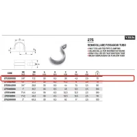 Semicollare ø3/8" per fissaggio tubo 275308000