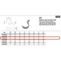 Semicollare ø3/4" per fissaggio tubo 275304000