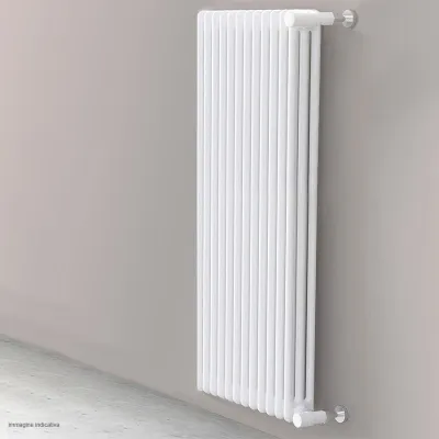 Ardesia radiatore tubolare 3 colonne 13 elementi h.1500 - colore bianco RAL9016 - completo di tappo cieco e riduzioni da 1/2" 3541700000068