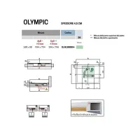 Piatto doccia 100x80 H.4,5 cm in acrilico New Olympic OLN100804-30