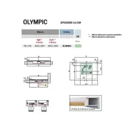 Piatto doccia 90x90 H.4,5 cm in acrilico New Olympic OLN904-30