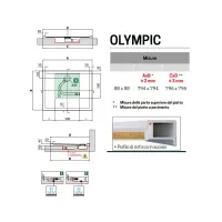 Olympic piatto doccia 80x80 cm spessore 4,5 cm in acrilico bianco OLN804-30