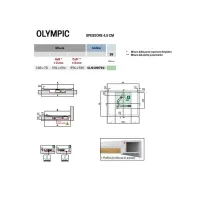 Piatto doccia 100x70 H.4,5 cm in acrilico New Olympic OLN100704-30