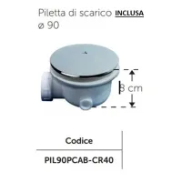 Piatto doccia 120x70 H.4,5 cm in acrilico Olympic Plus OL120704-30