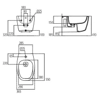 Ideal Standard Dea bidet sospeso con fissaggi nascosti, colore bianco T509801