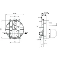 Ideal Standard Alpha - Corpo incasso per miscelatori per doccia e vasca da bagno A1300NU