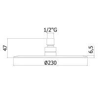 Soffione doccia serie Bahamas tondo 230 mm ZSOF093CR