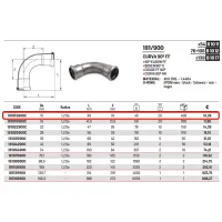 Curva 90° FF ø15 Inox 316L a pressare 181015900C