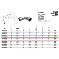 Curva 90° FF ø35 Inox 316L a pressare 181035900